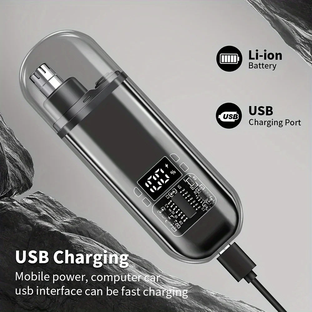 Men'S Grooming Tips - USB-C-Aufladbarer Nasen- und Ohrenhaartrimmer für Männer,