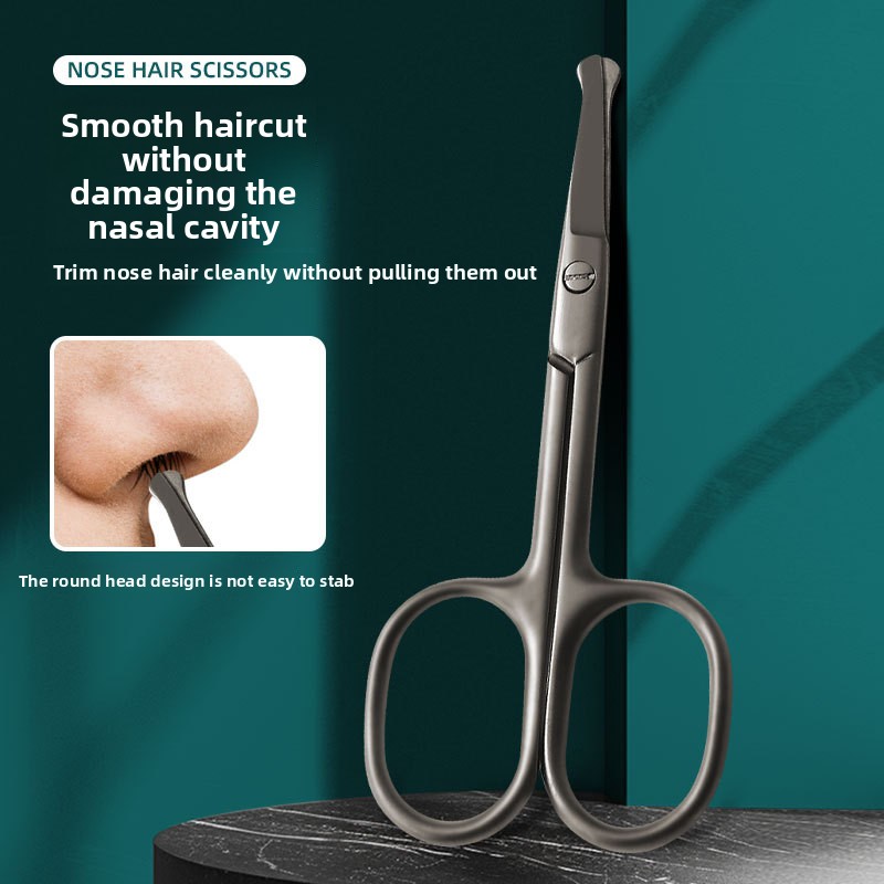 Men'S Grooming Tips - Runde Spitze Nasenhaarschere aus Edelstahl Pflegewerkzeug