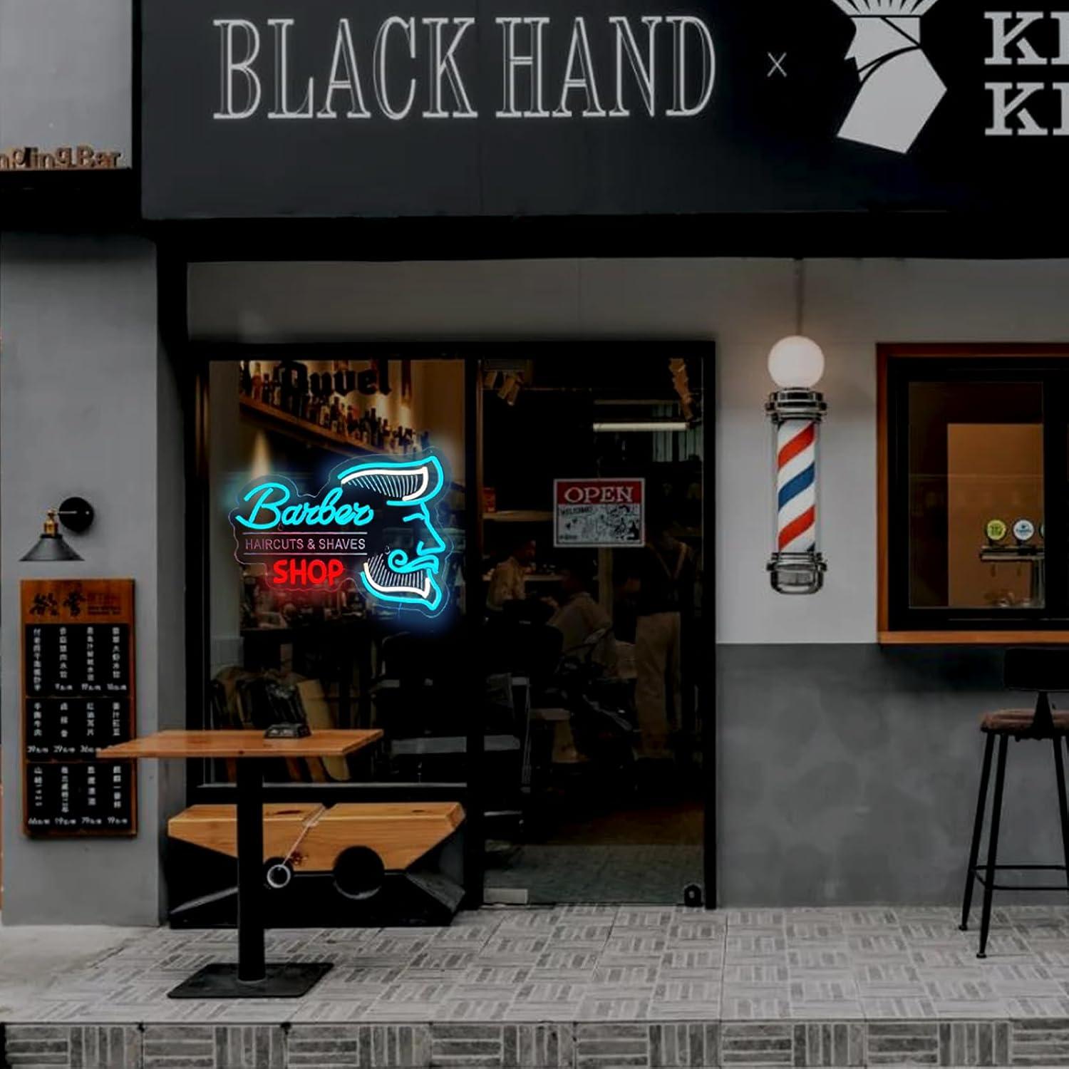 Friseursalon-Neonschild, USB-d – Men'S Grooming Store Bewertung und Preis
