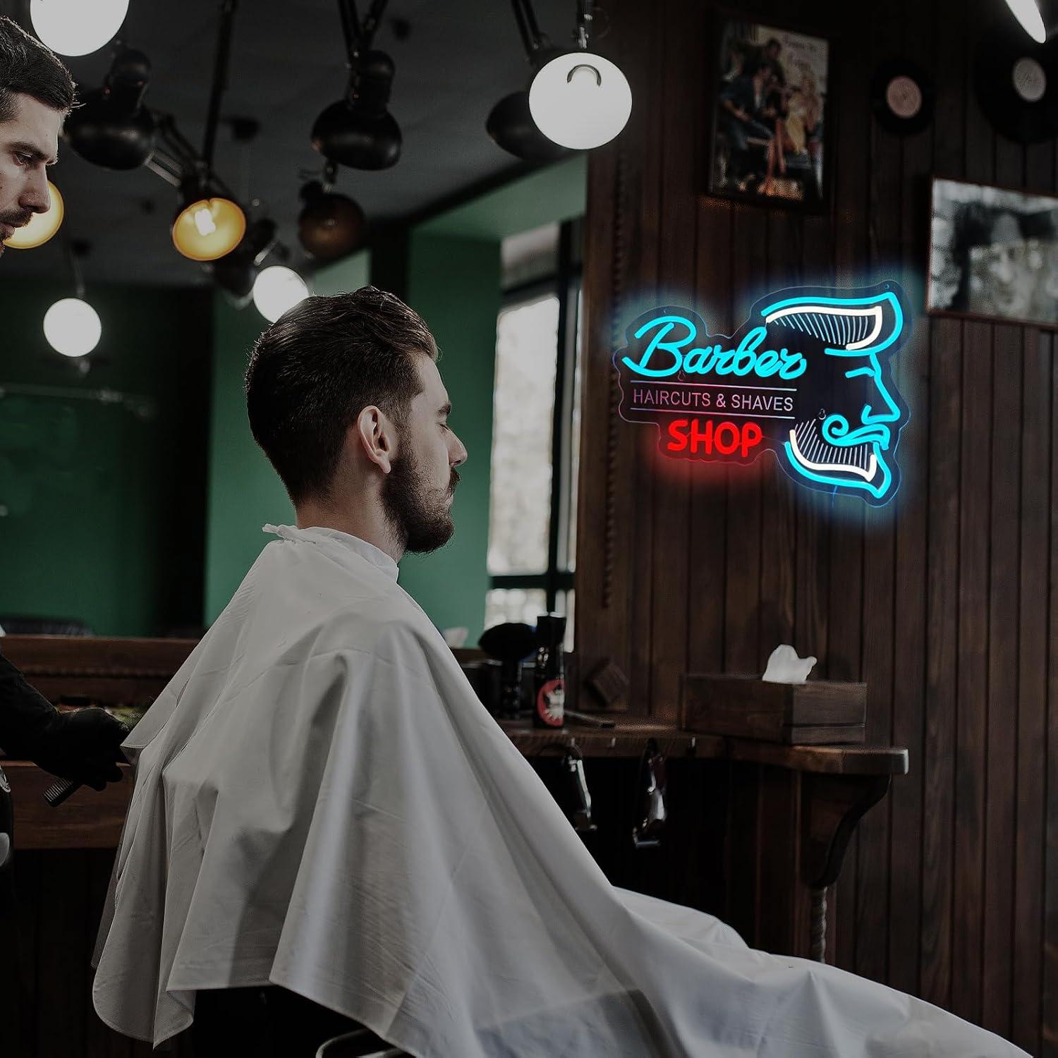 Friseursalon-Neonschild, USB-d – Men'S Grooming Store Bewertung und Preis